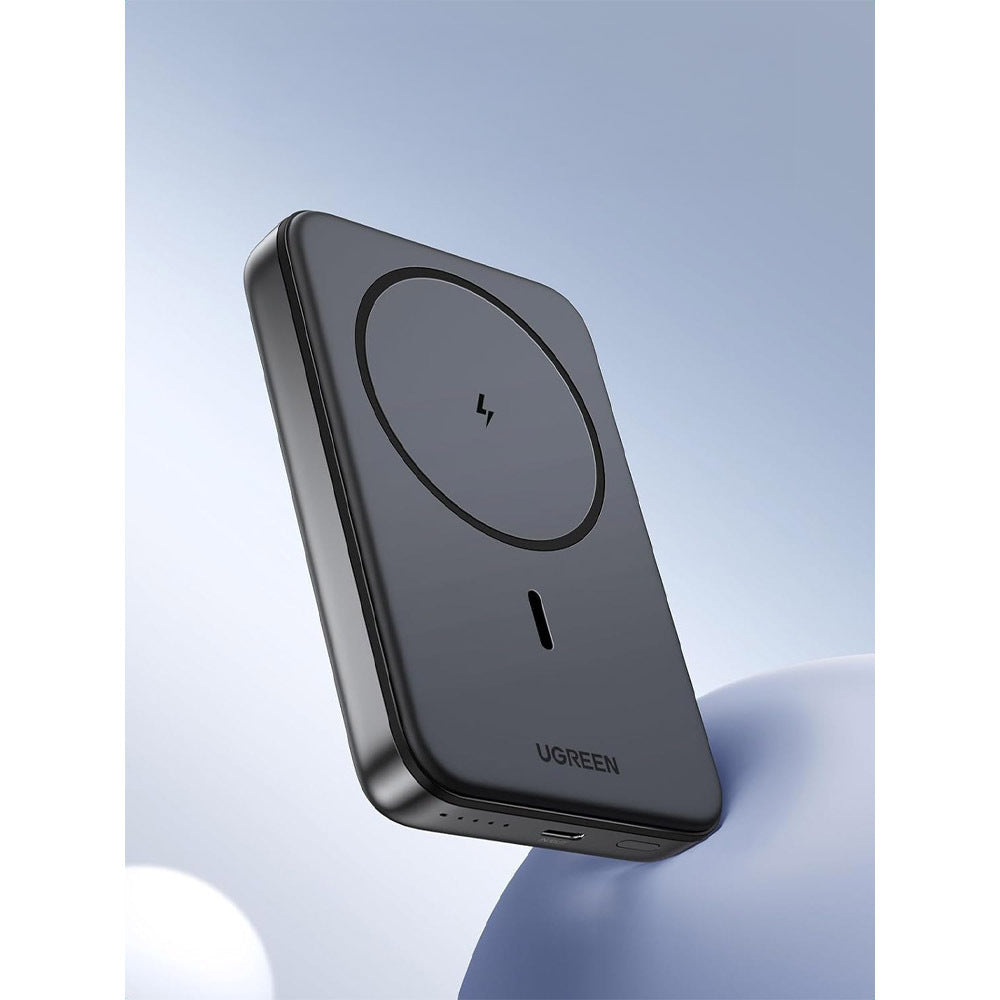 UGREEN PB561 Wireless External Battery, 10000mAh, 20W, PD + FQI, 1 x QI - 1 x USB-C, Black 