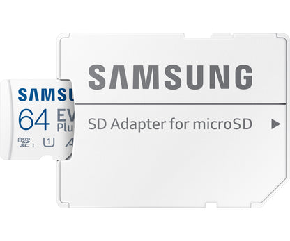 Memory Card microSDXC Samsung Evo Plus, 64Gb, Class 10 / UHS-1 U1, With Adapter MB-MC64KA/EU MB-MC64KA/EU